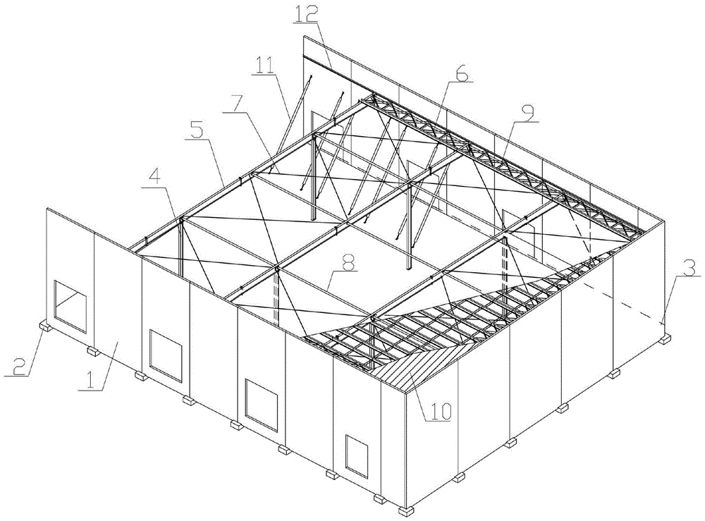 Lifting type building and its construction method