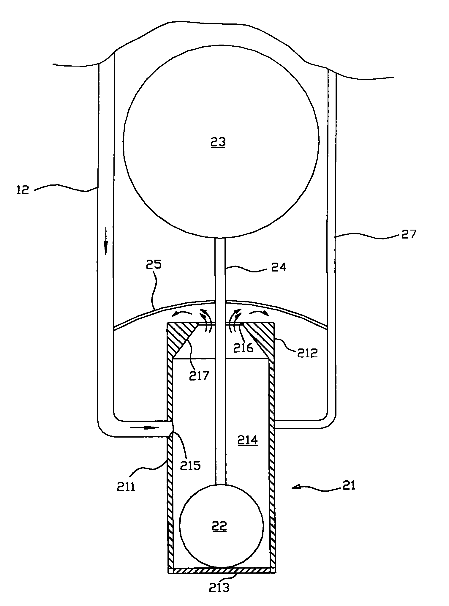 Limit-quantity charging device and low-temperature vessel comprising same