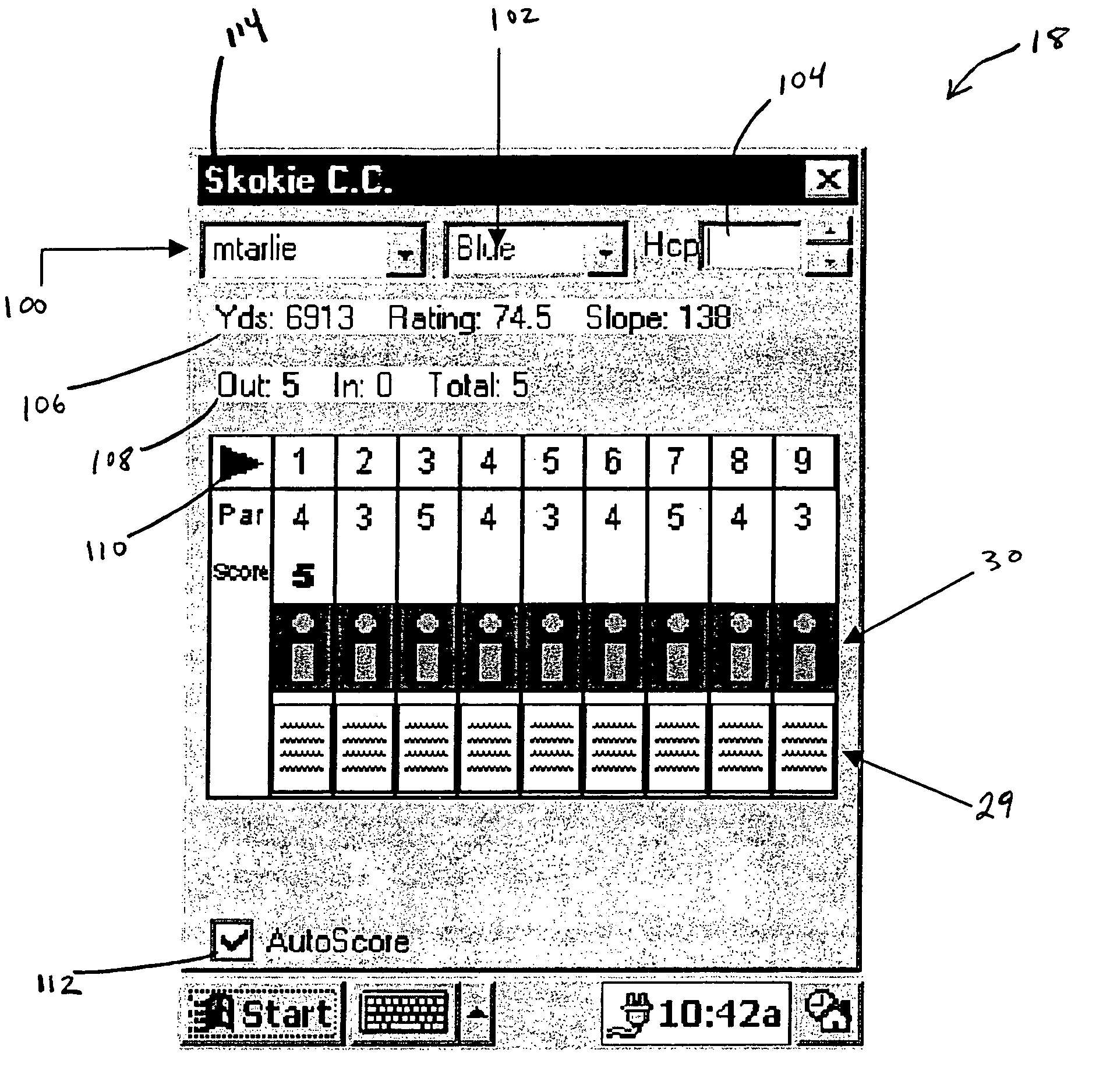 System for and method of golf performance recordation and analysis