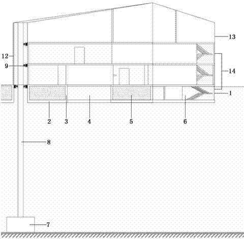 Floating building structure and construction method