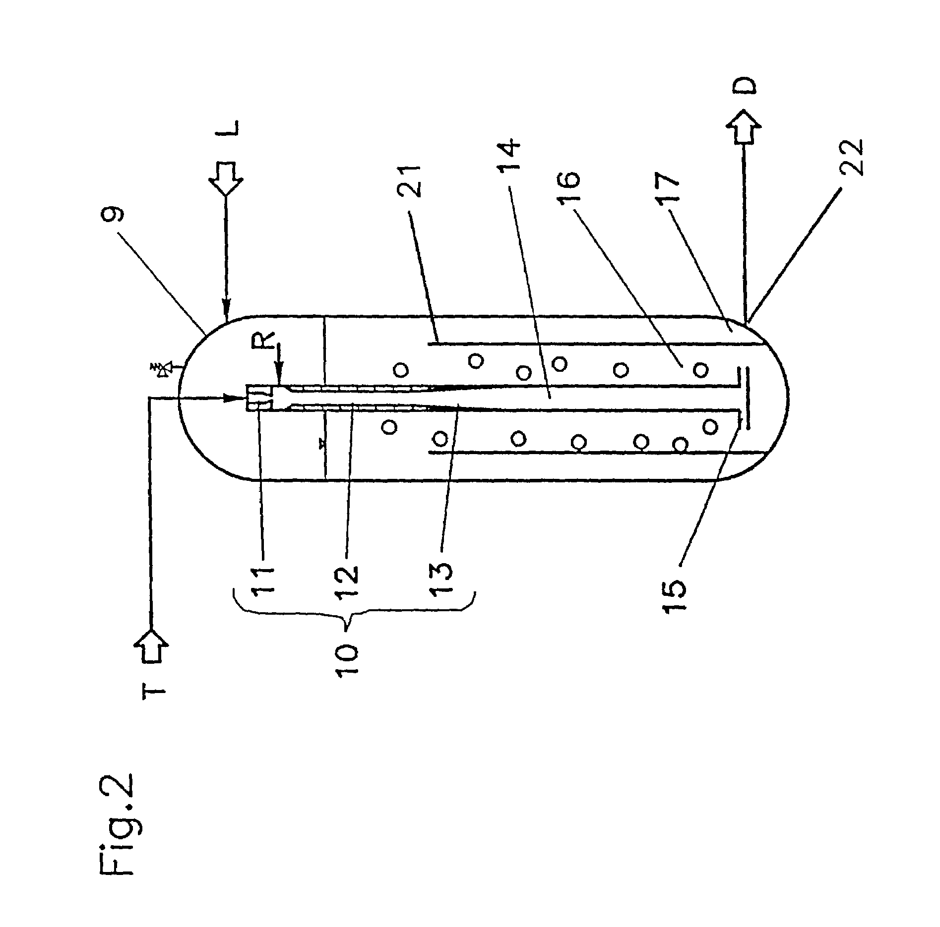 Process and device for aerating a liquid with gas