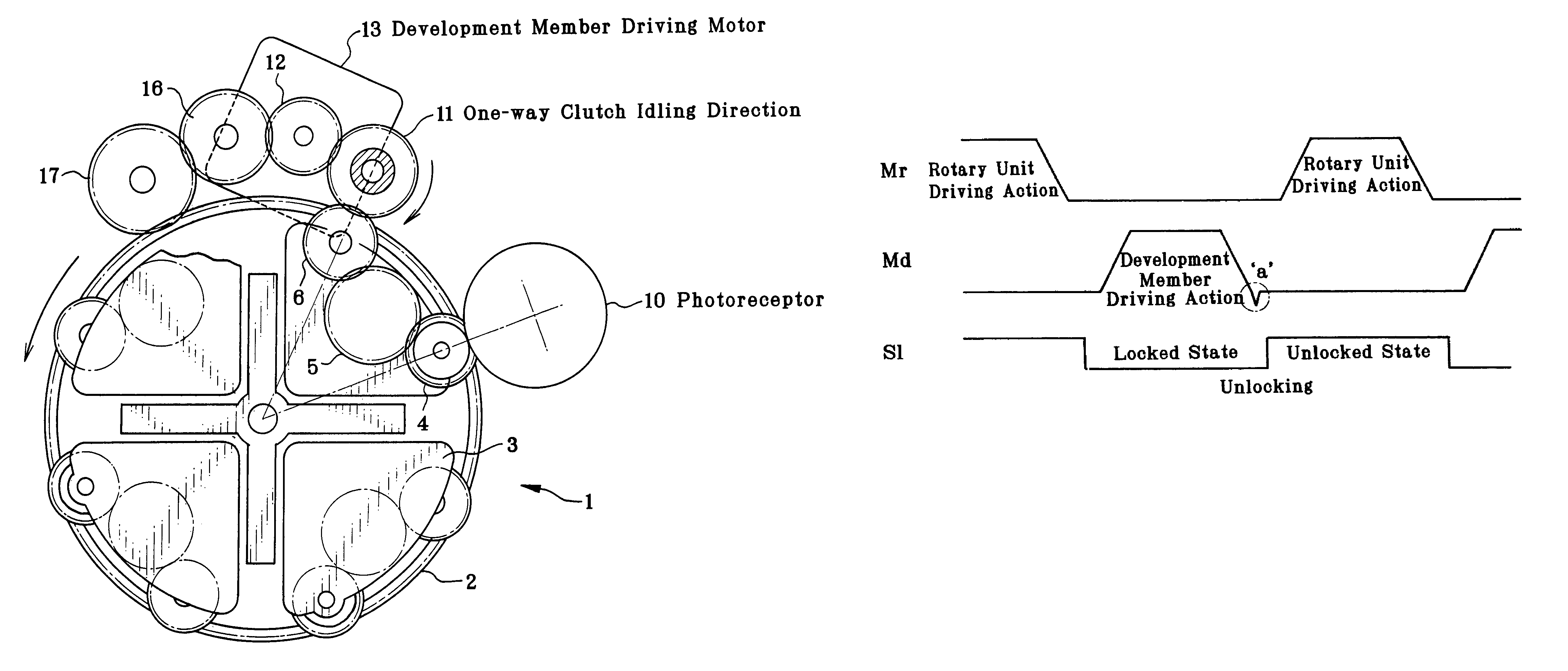 Rotary developing device