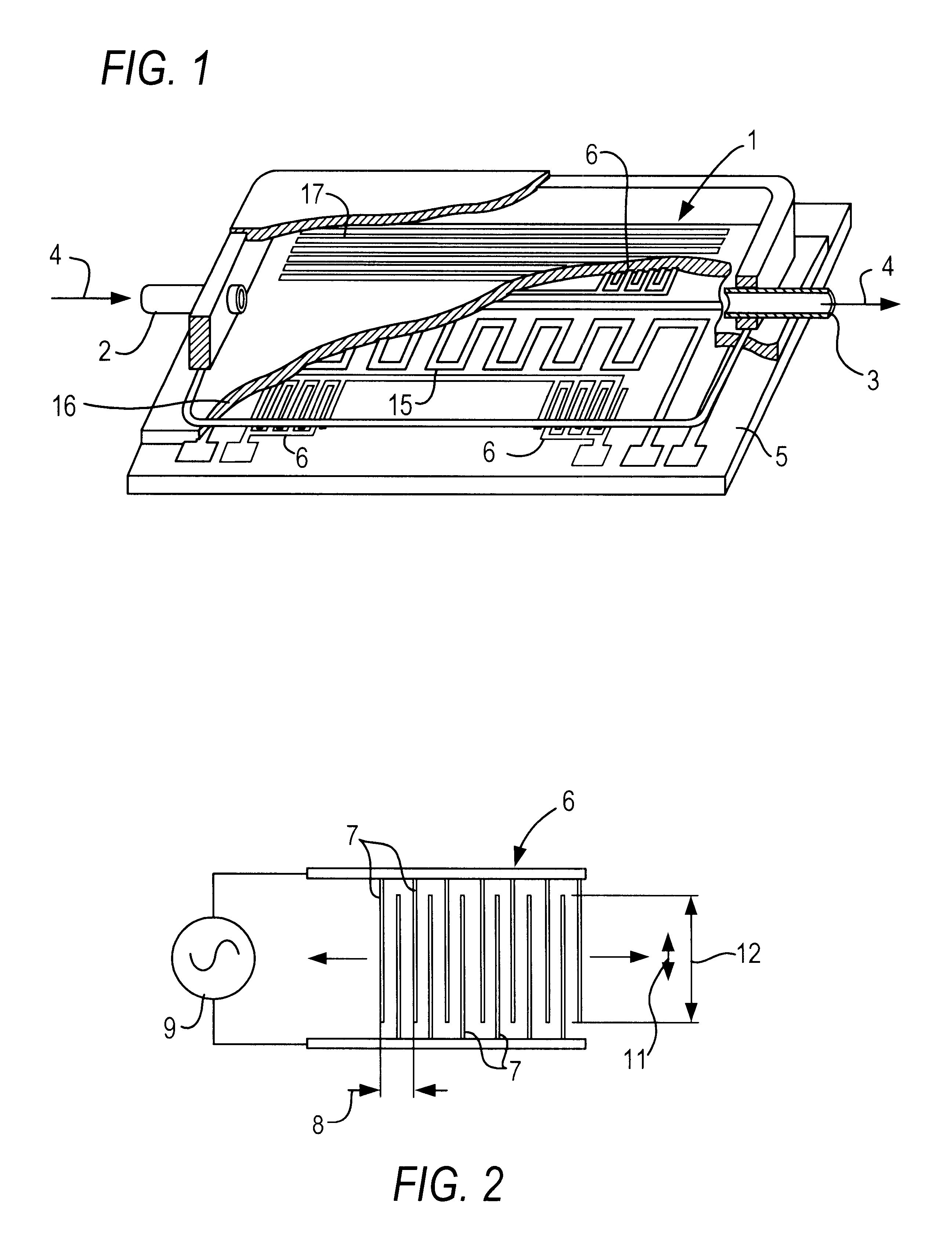 Sensor array and method for determining the density and viscosity of a liquid