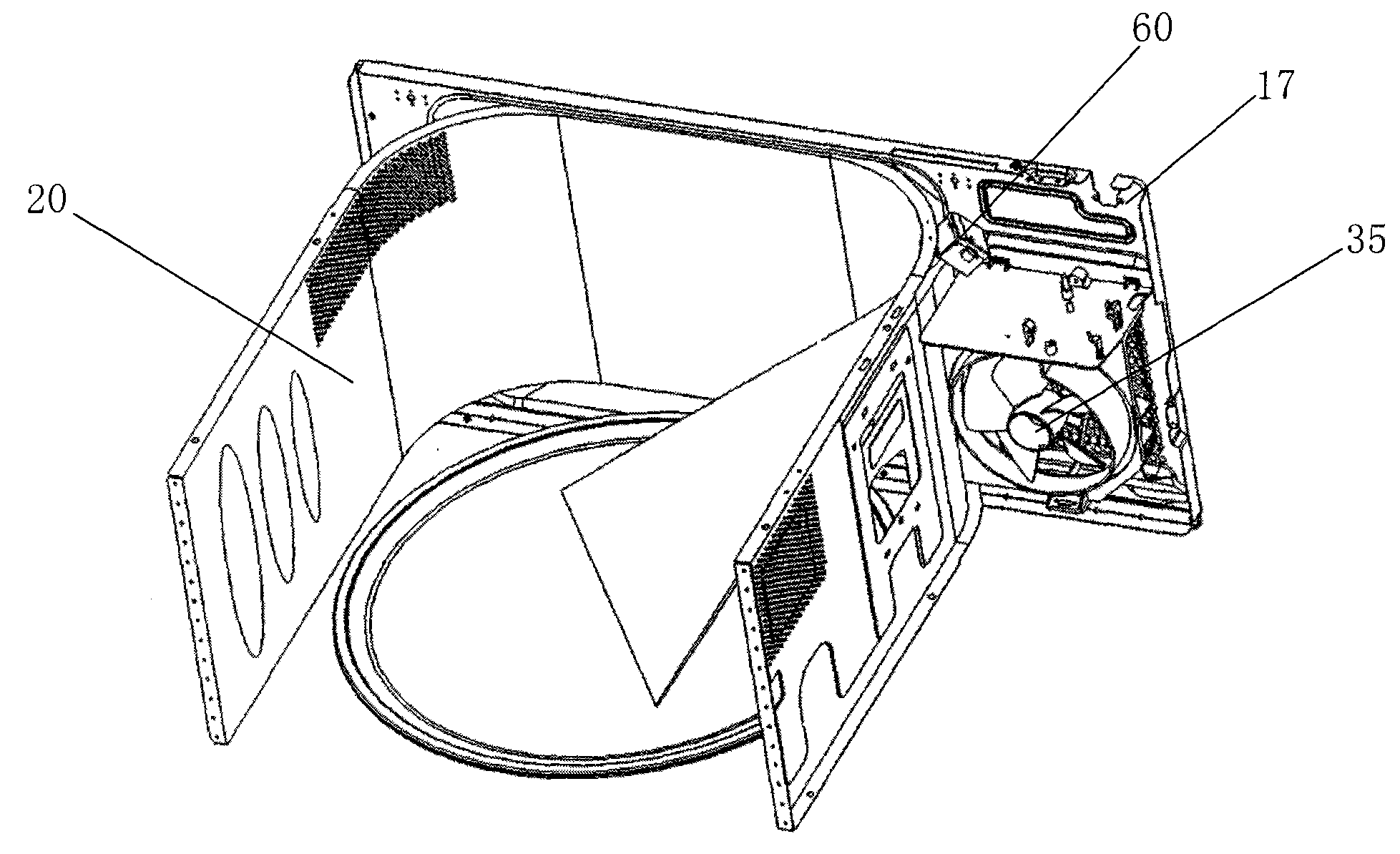 Temperature sensor structure of microwave oven