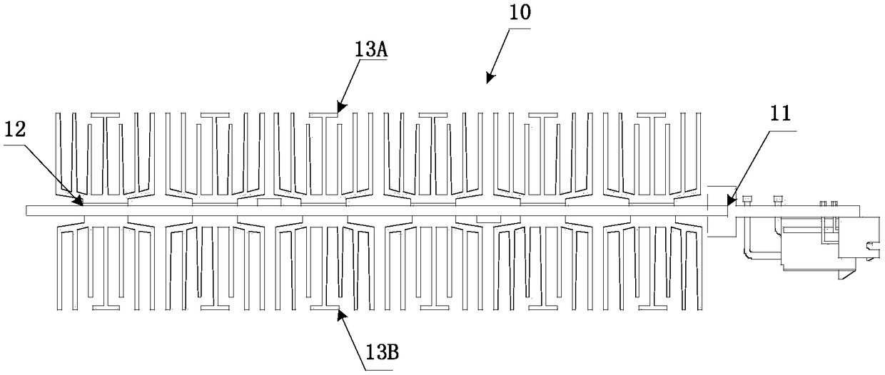 Circuit board with symmetrical heat radiation structure and computing device