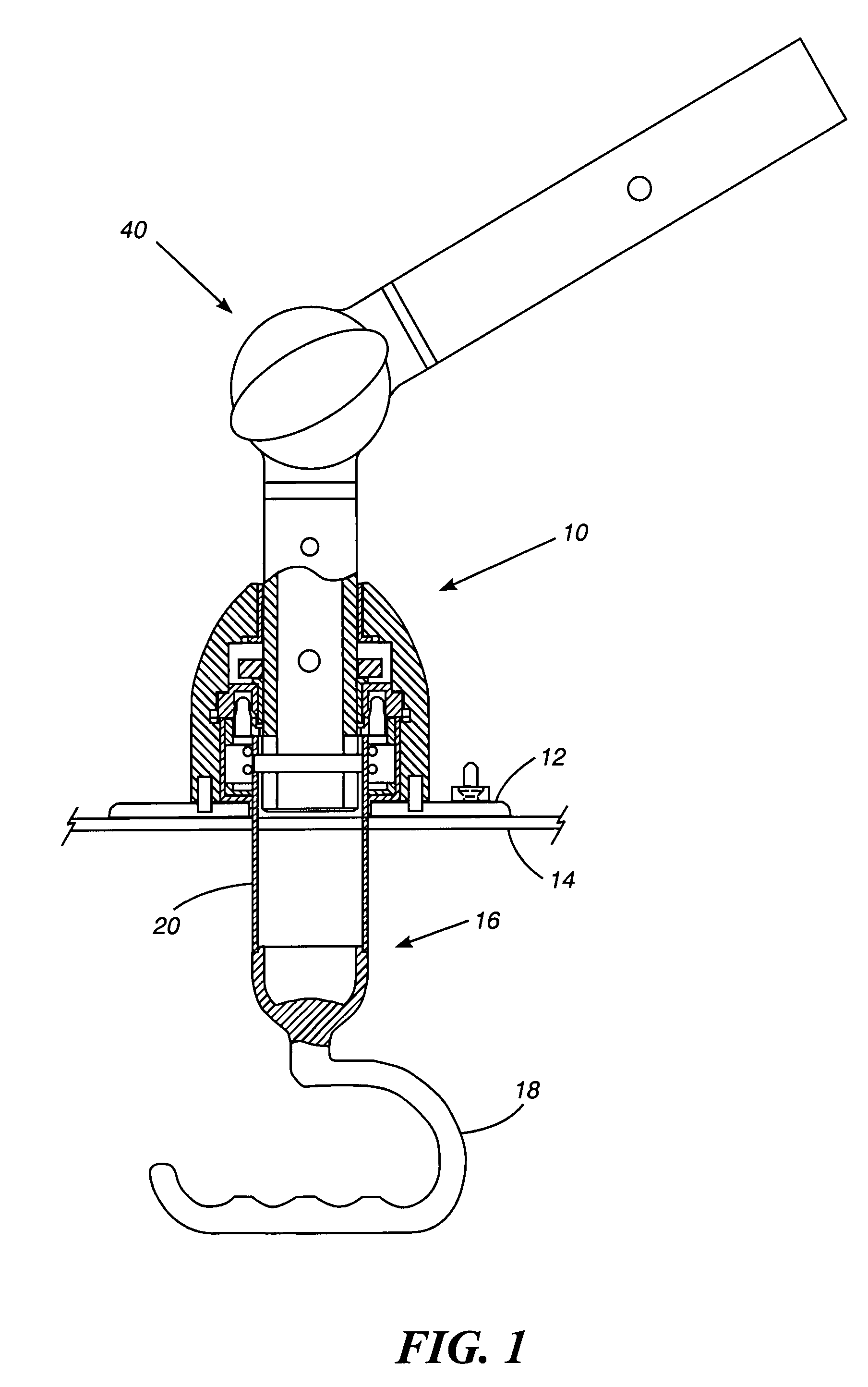 Adjustable outrigger holder for the top of a boat