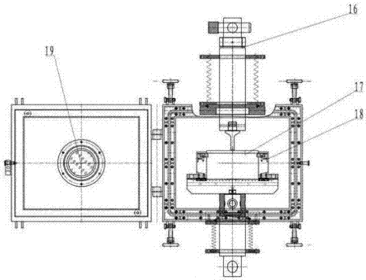 High-temperature high-pressure hydrogen-containing metal material mechanical performance testing device