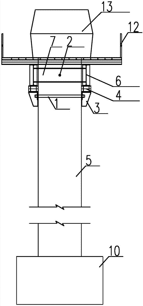 Anti-overturning steel bar support used for cantilever coping concrete pouring and installation method of steel bar support