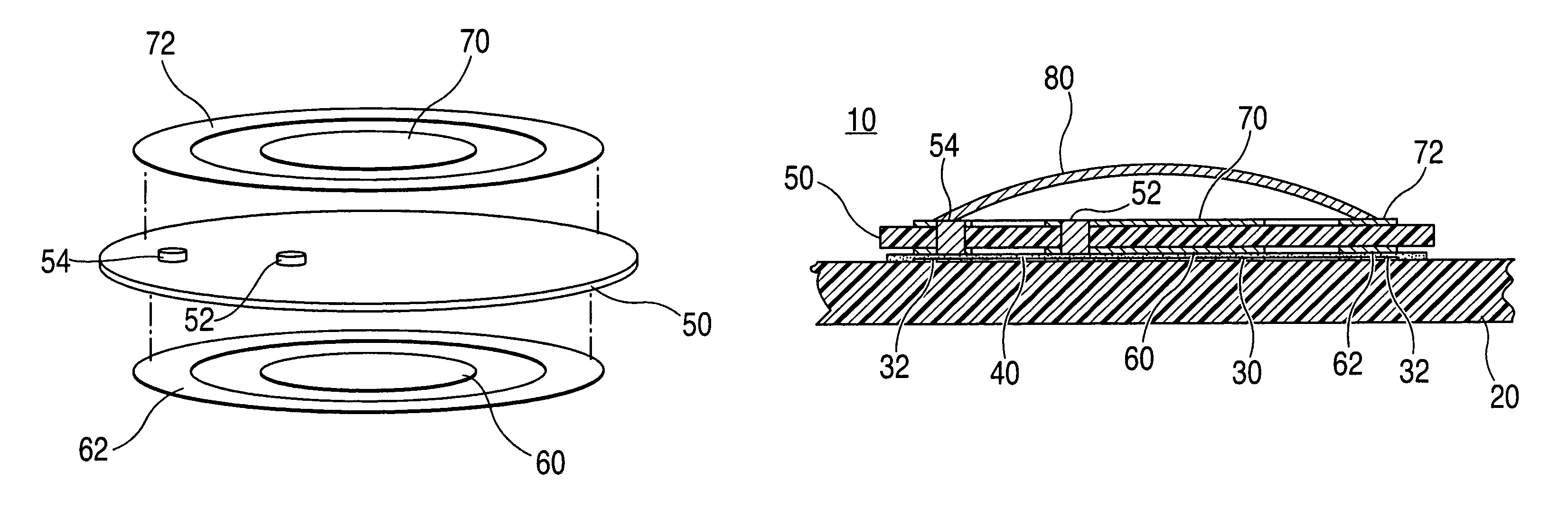 Switch structures for use on printed circuit boards