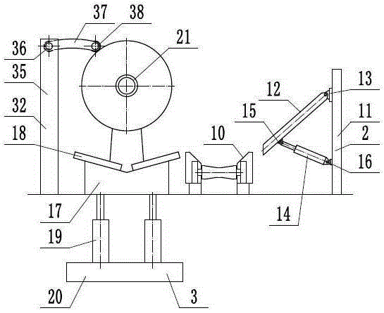 Aluminum roll transmission roll-up device,