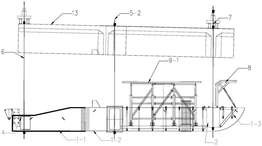Sectional dismantling method for cable-stayed hanging basket