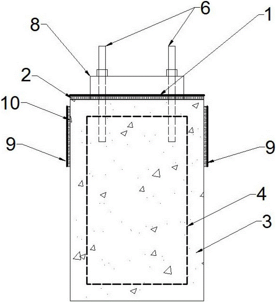 Structure for reinforcing corroded concrete through prestress fiber reinforced composite sheet and reinforcing method
