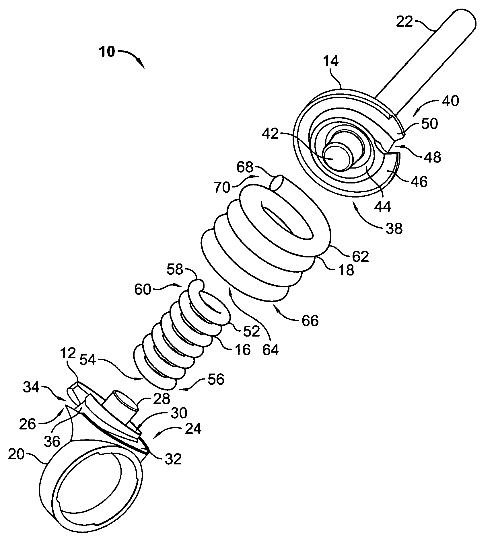 Spring junction and assembly methods for spinal device