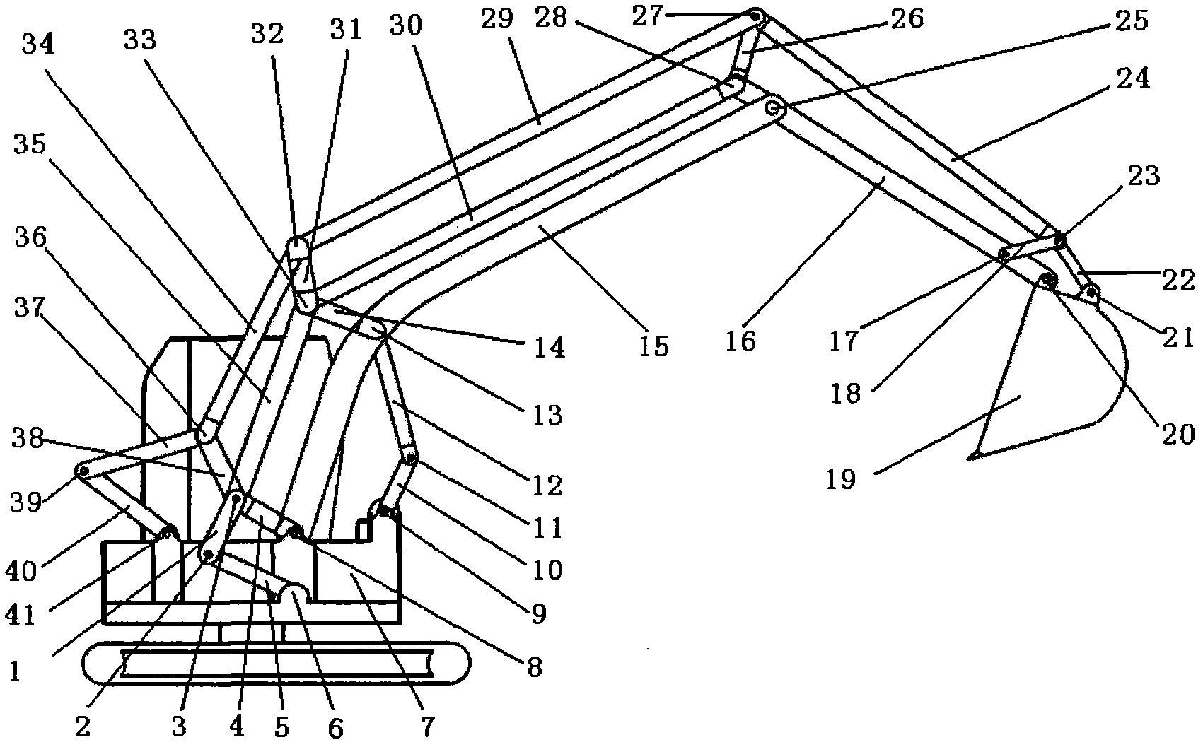 Mechanical electric excavation mechanism