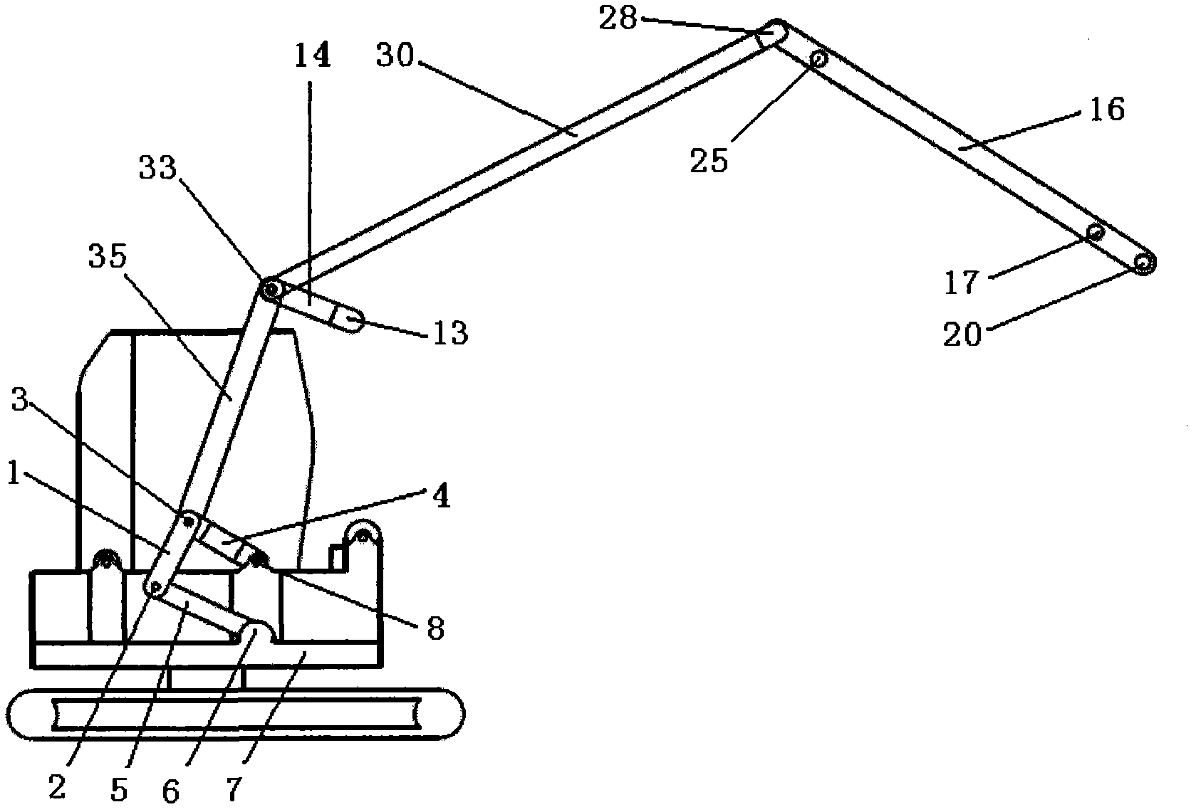 Mechanical electric excavation mechanism
