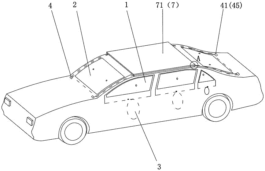 Built-in automatic sun protection equipment for solar cars shaded by trees