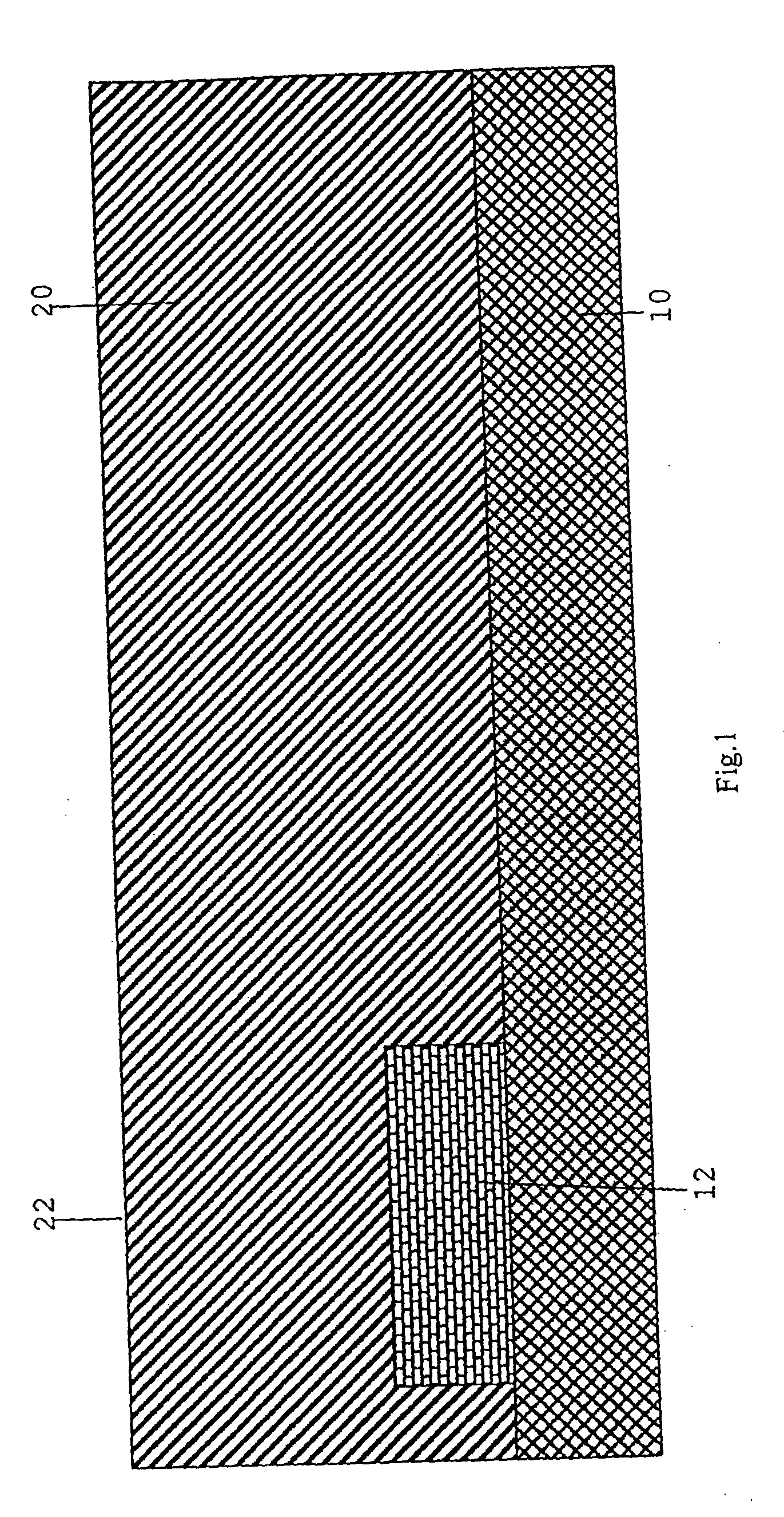 Method of producing a capacitor in a dielectric layer