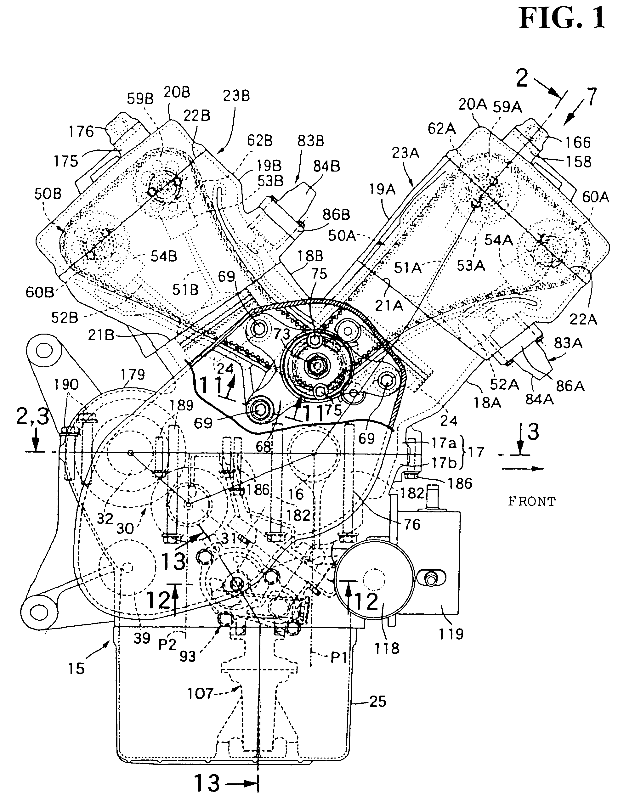 Engine for motorcycle