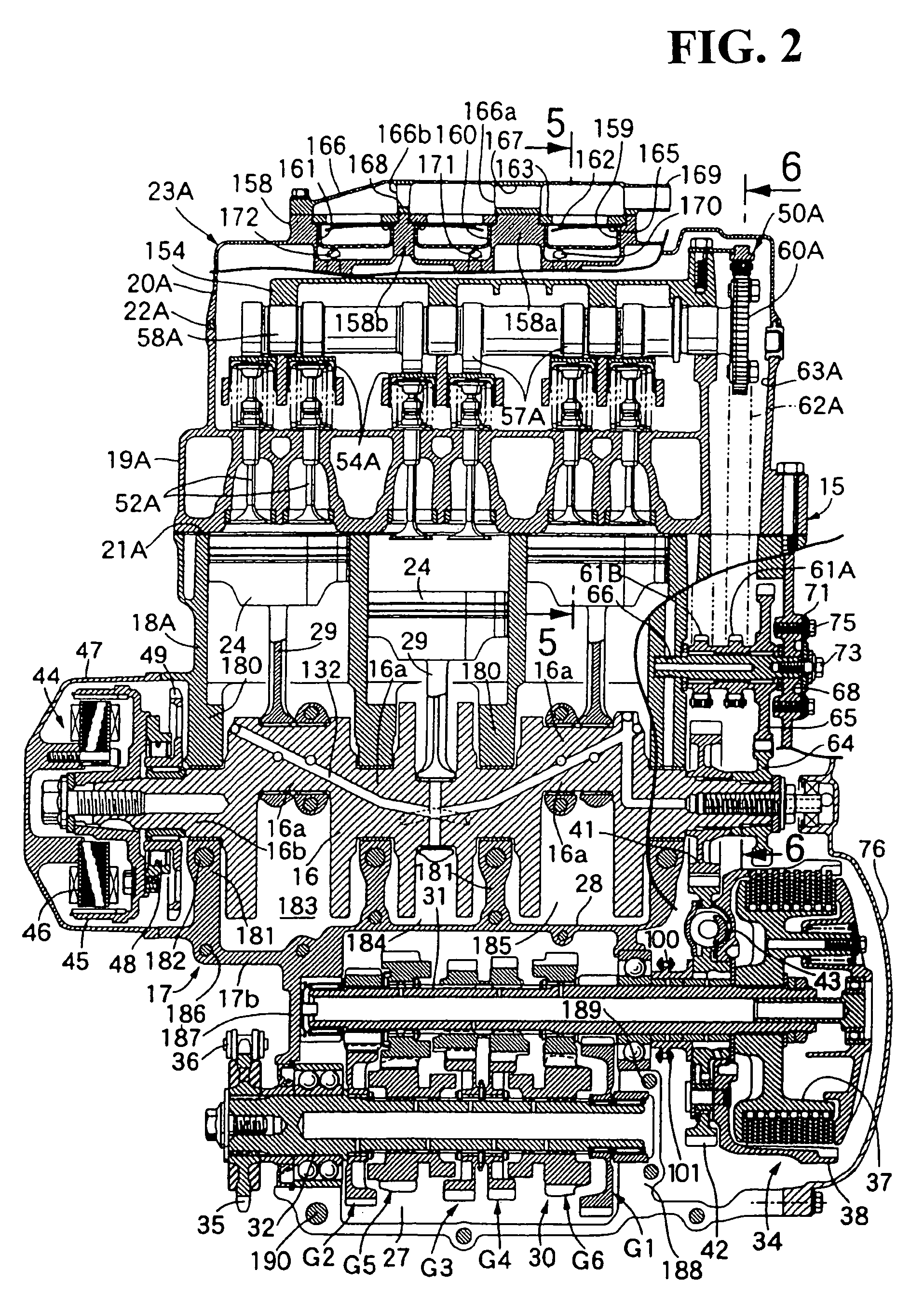 Engine for motorcycle
