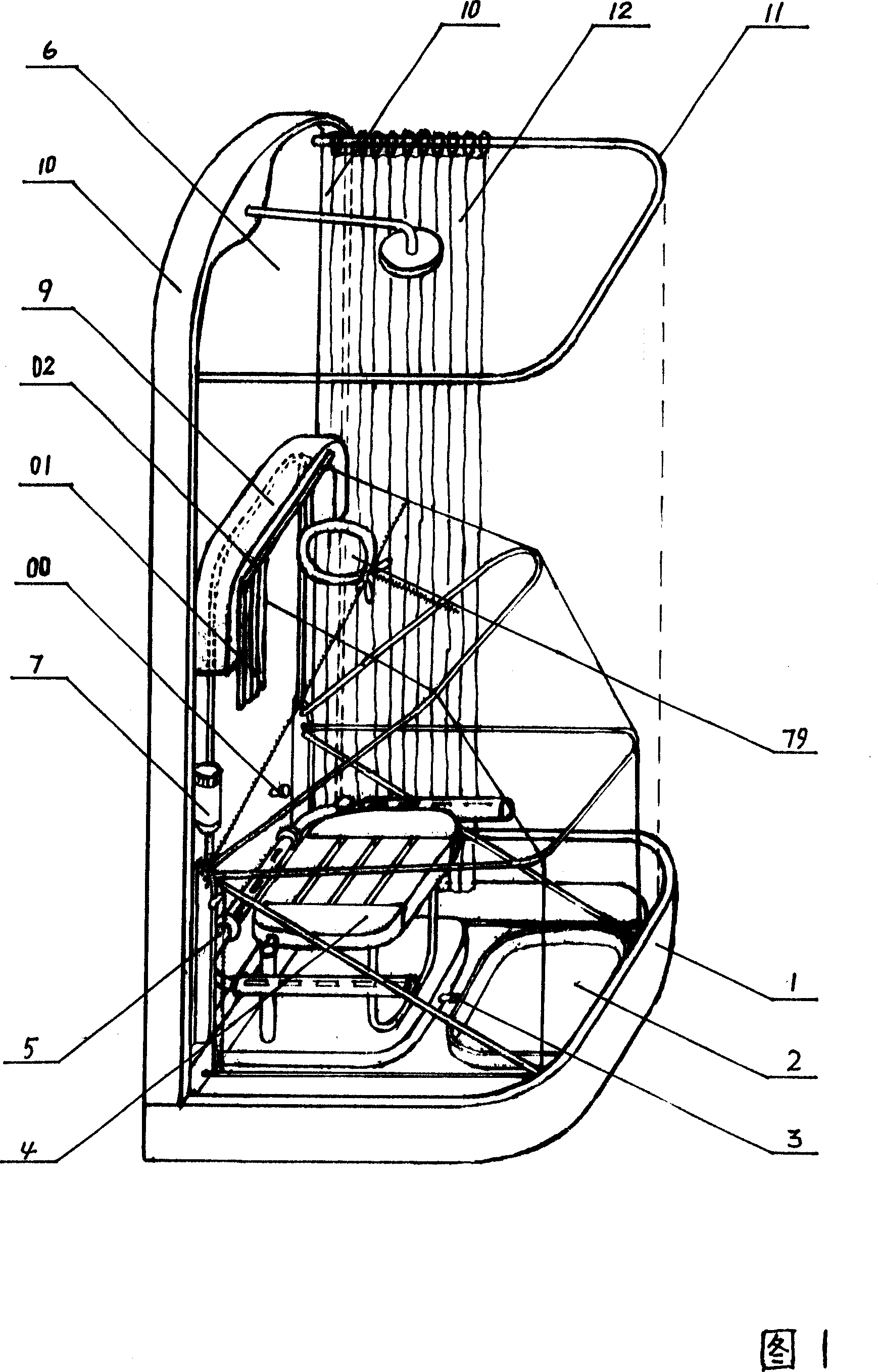 Wall hanging type steaming shower device