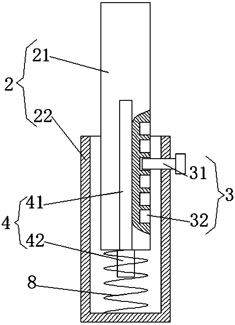 Telescopic supporting structure for computer display