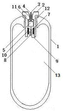 Head-flying-resisting gas expansion device and manufacturing method and application of expansion pipe