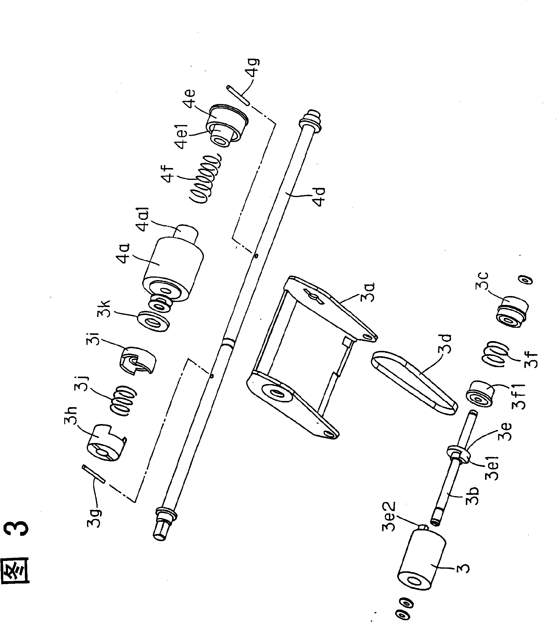 Paper feeding device and image scanning device