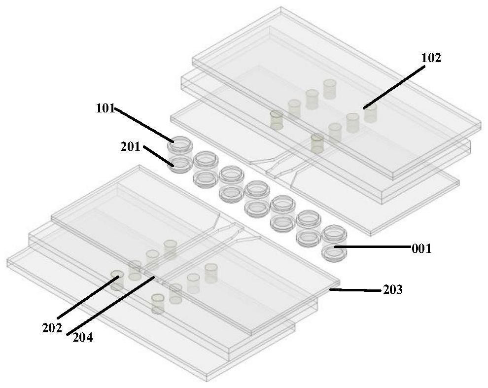 Vertical interconnection structure for millimeter wave frequency band chip packaging