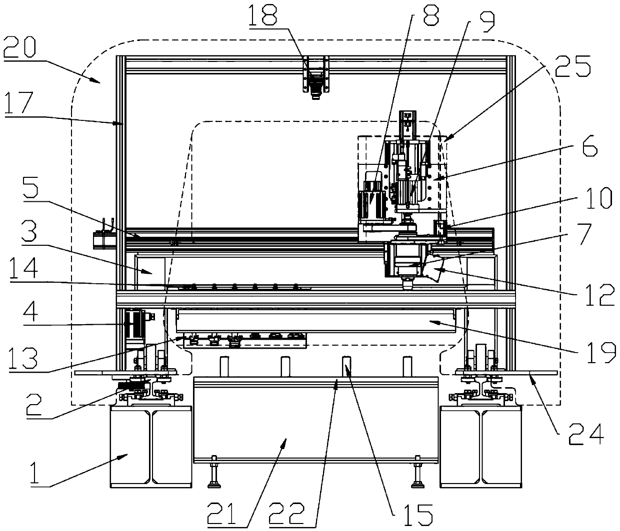 Intelligent chamfer machining device for special-shaped steel plate