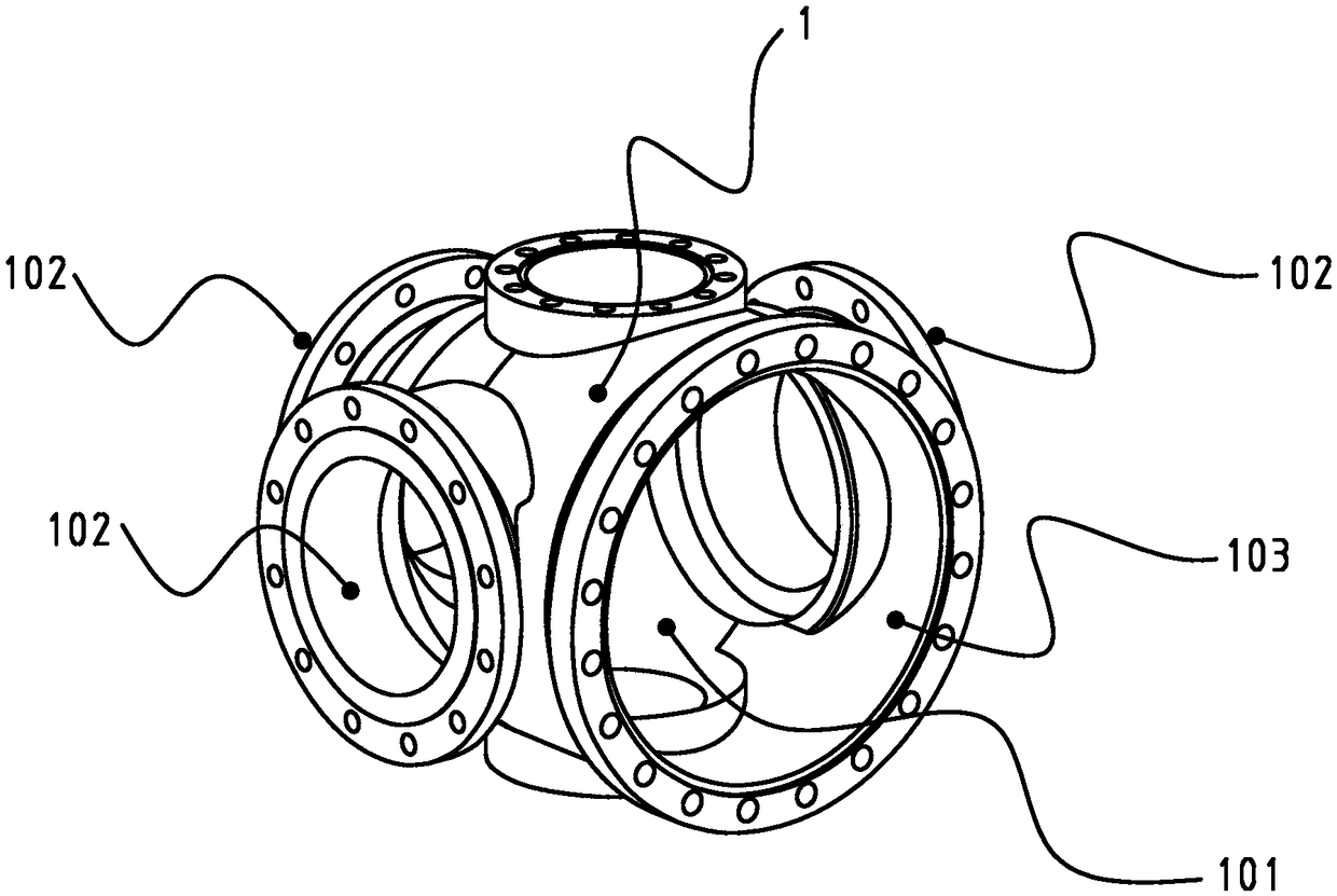 Three-way ball valve