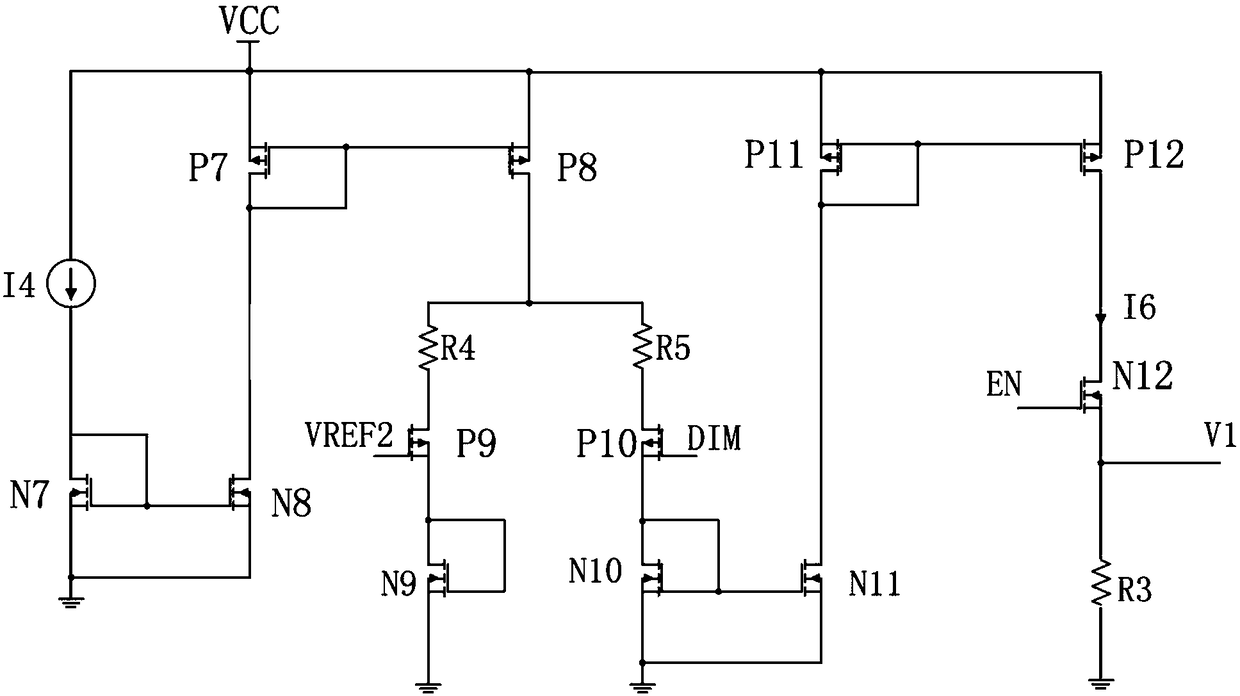 DIM dimming circuit to avoid OVP mistriggering