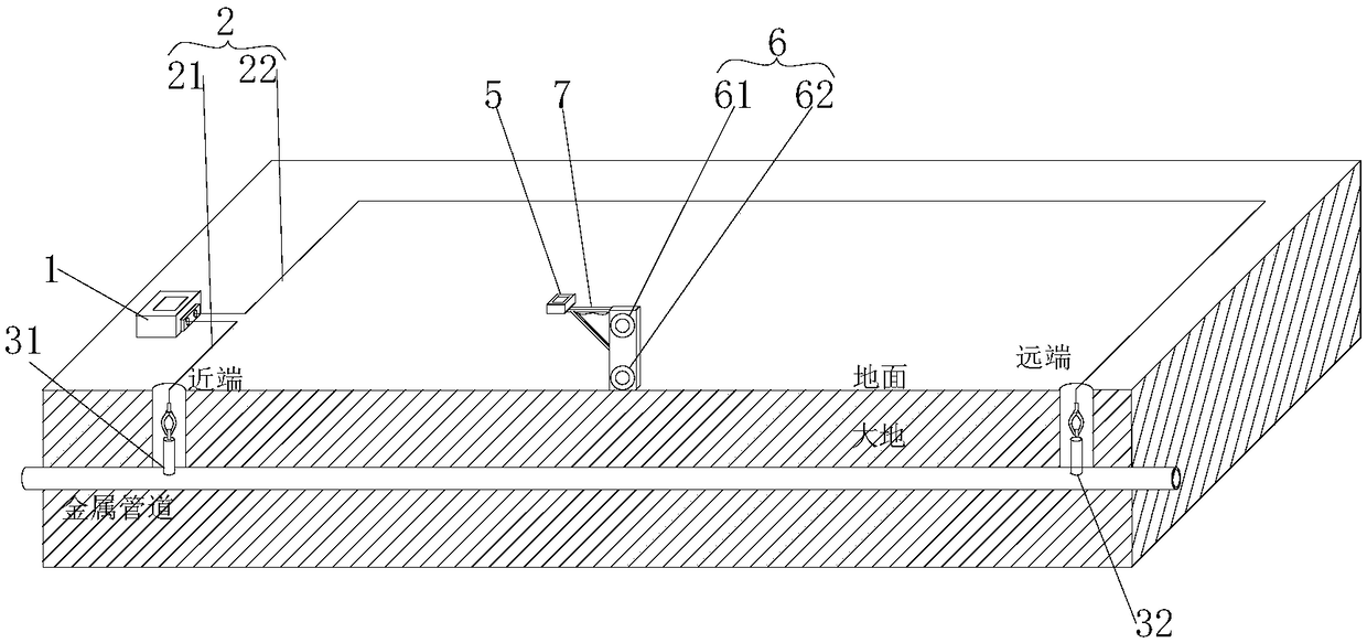 Metal pipeline detecting system and method based on time-domain electromagnetic method