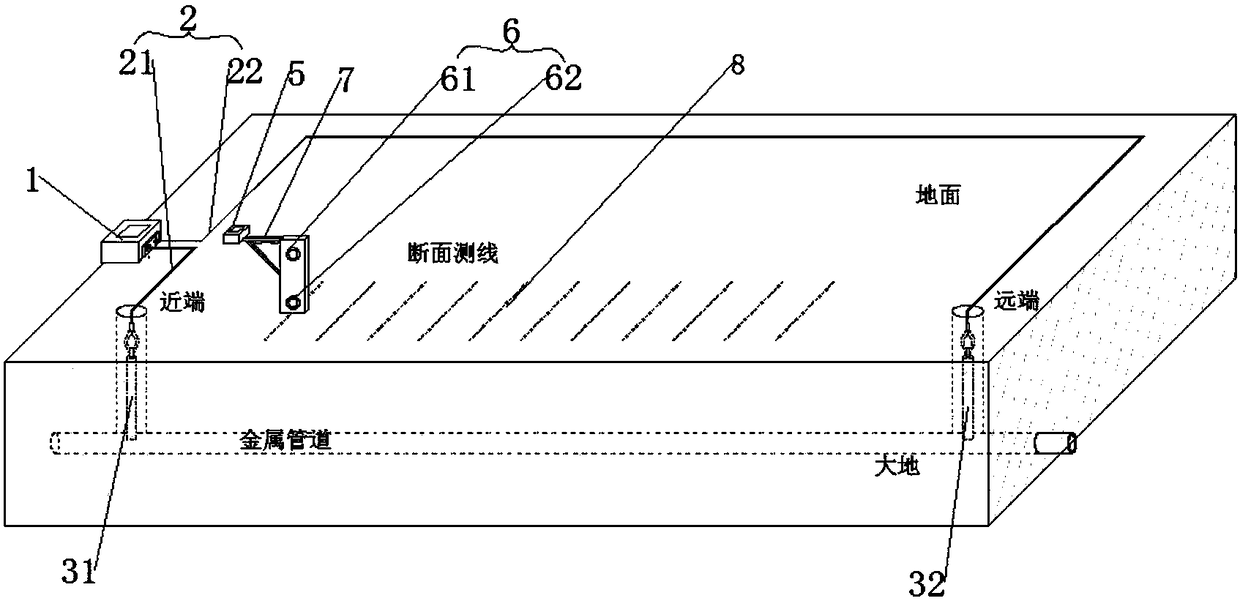 Metal pipeline detecting system and method based on time-domain electromagnetic method