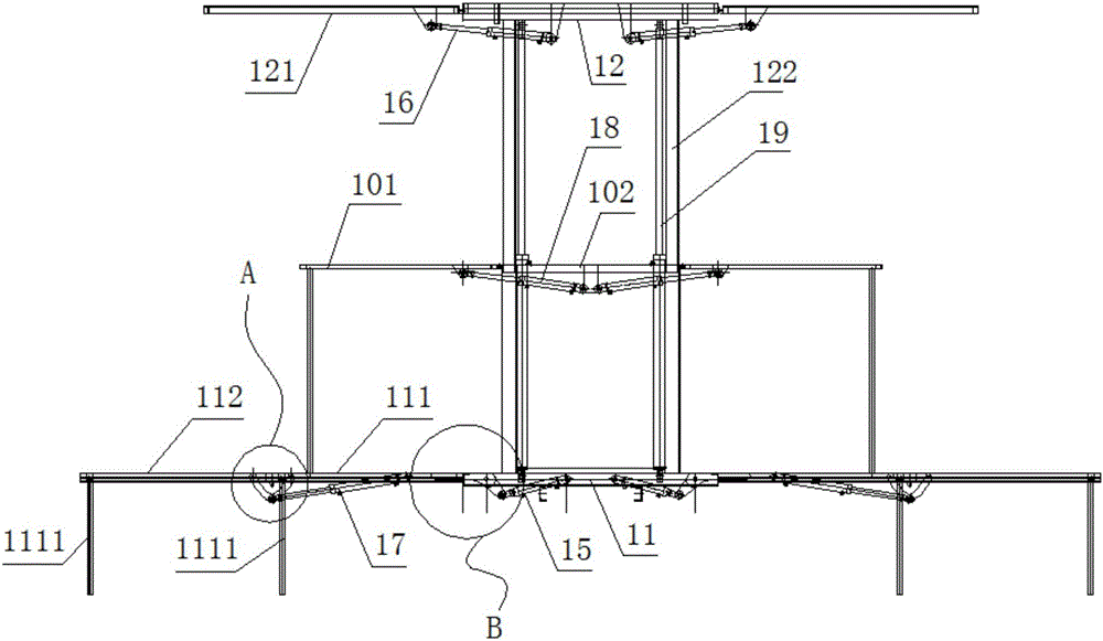 Double-layer stage car