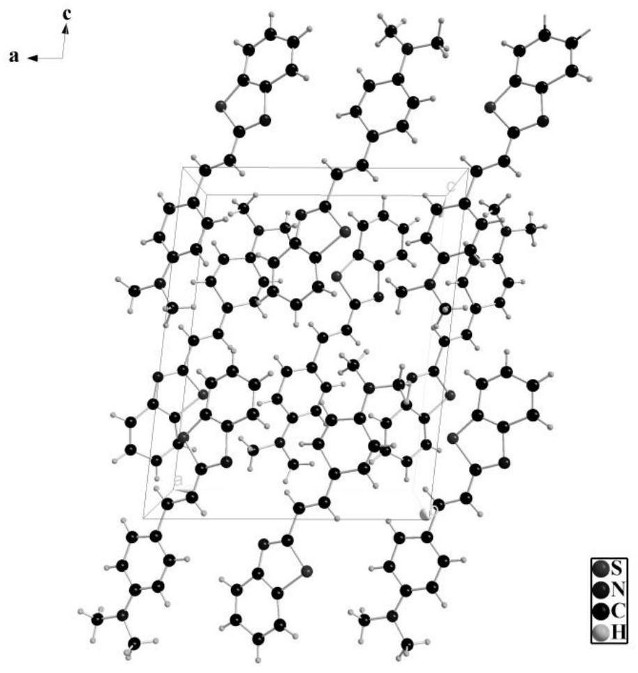 Organic benzothiazole crystal material and preparation method thereof