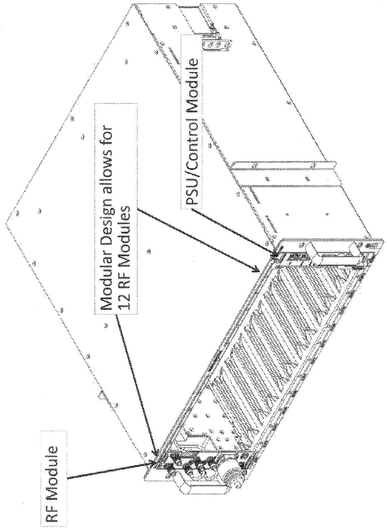 Modular design of a high power, low passive intermodulation, active universal distributed antenna system interface tray