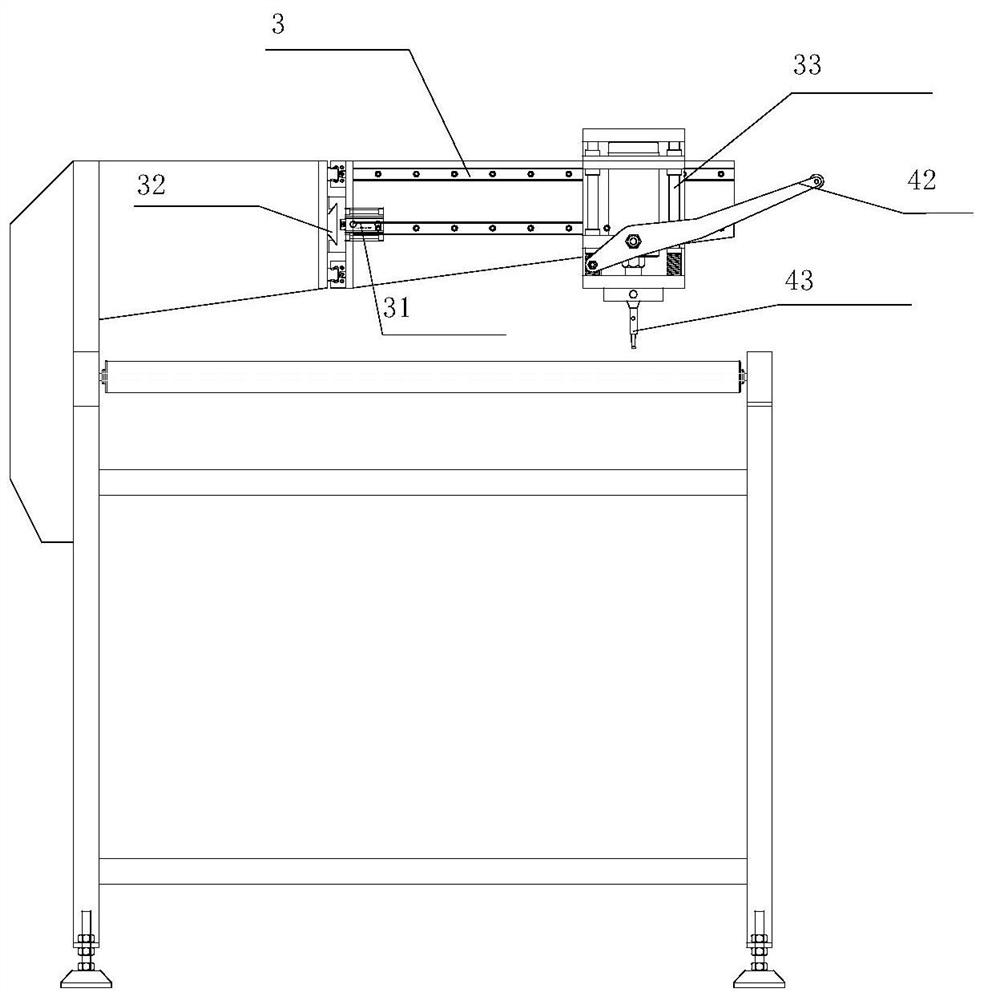 Inverted-T-shaped hole table facet perforating device and application thereof