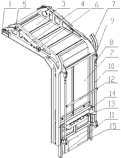 Double-track bucket hanging mechanism of garbage truck