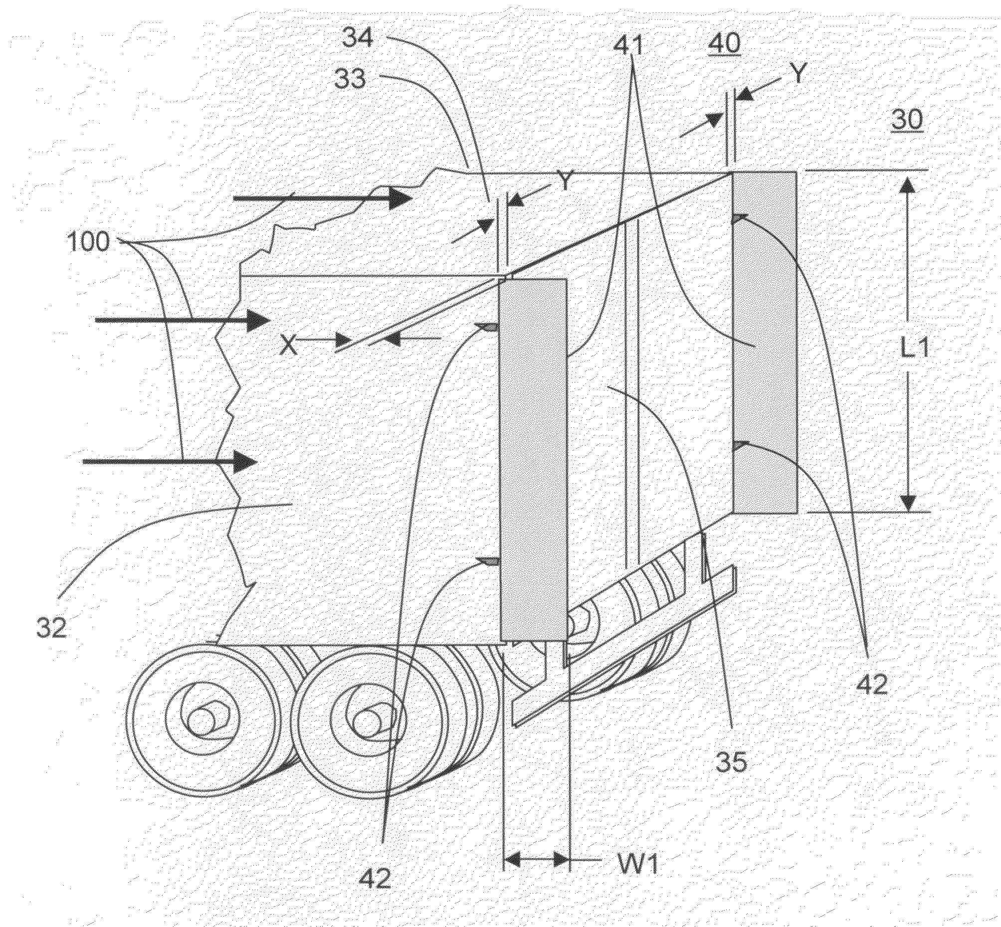 Outboard wake stabilization device and method for reducing the aerodynamic drag of ground vehicles