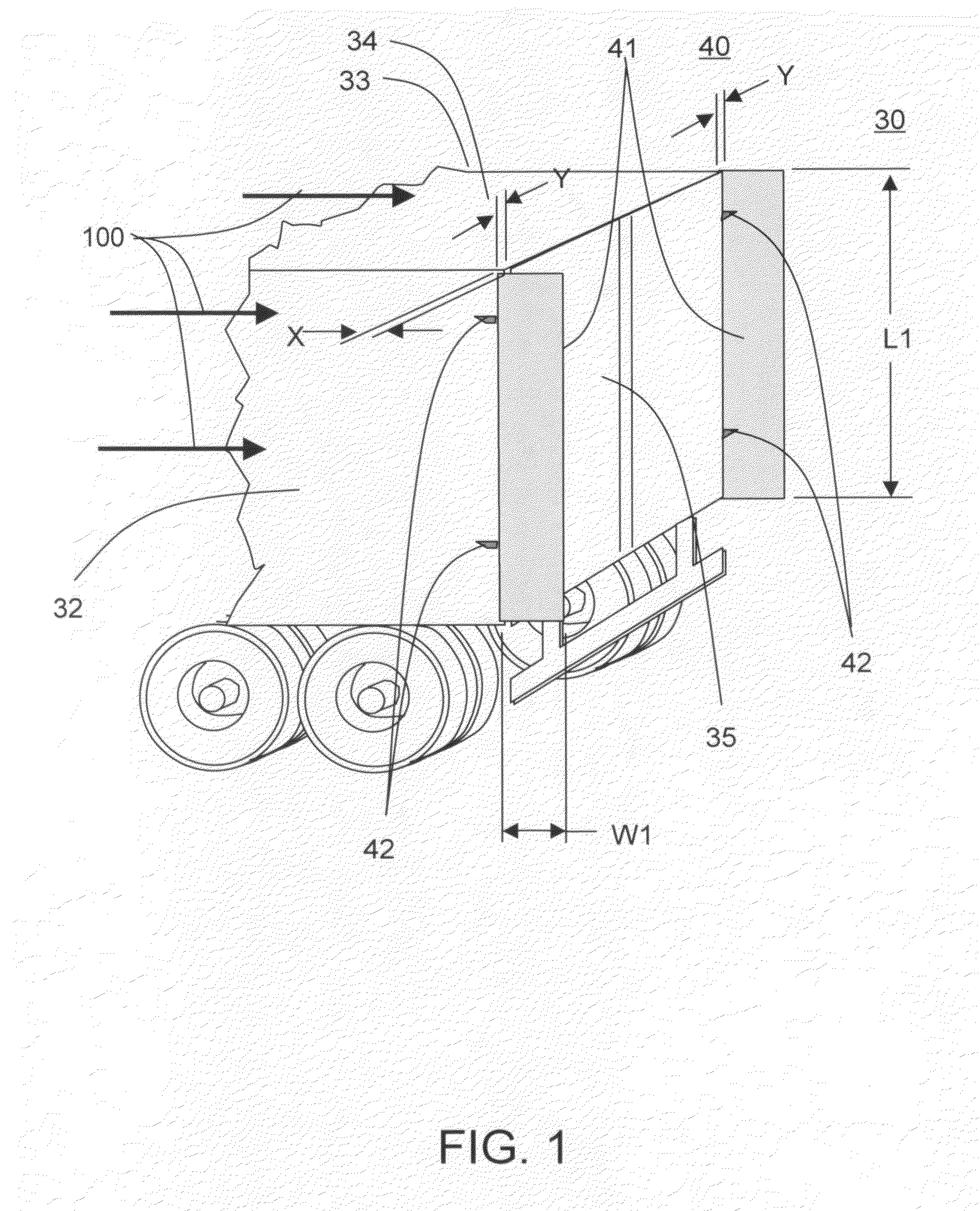 Outboard wake stabilization device and method for reducing the aerodynamic drag of ground vehicles