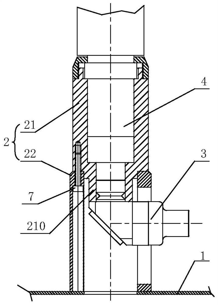 Indicating light assembly installation structure of carbon dioxide laser machine