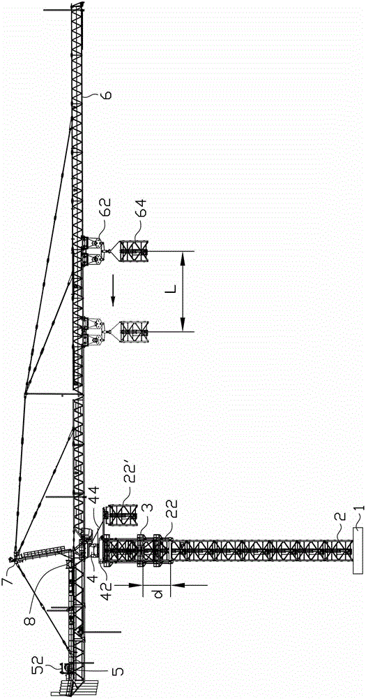 Tower crane and its jacking self-balancing control system and control method