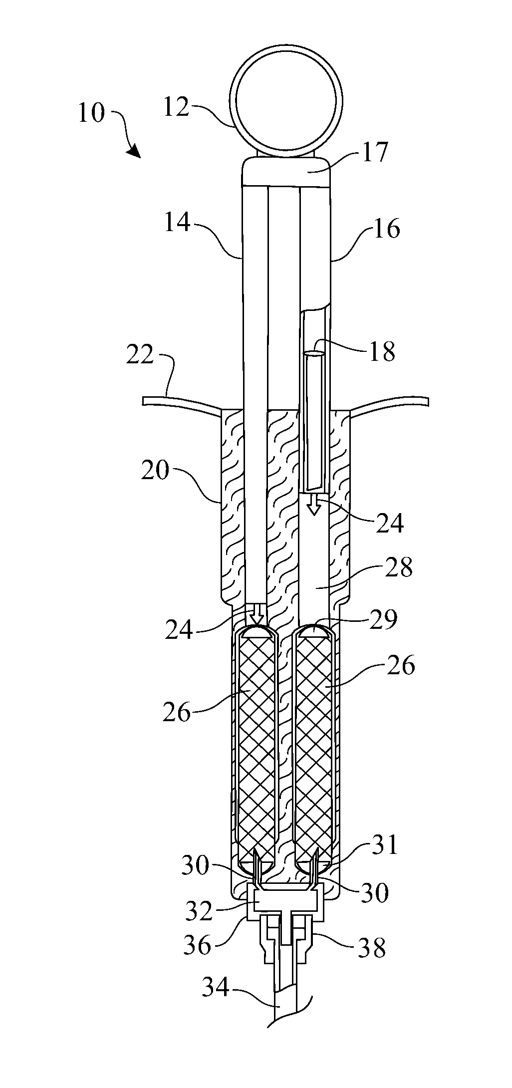 Double-chamber mixing syringe and method of use