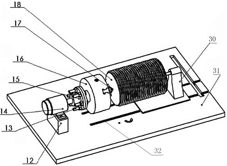 Thread tool tooth profile grinding and measuring device