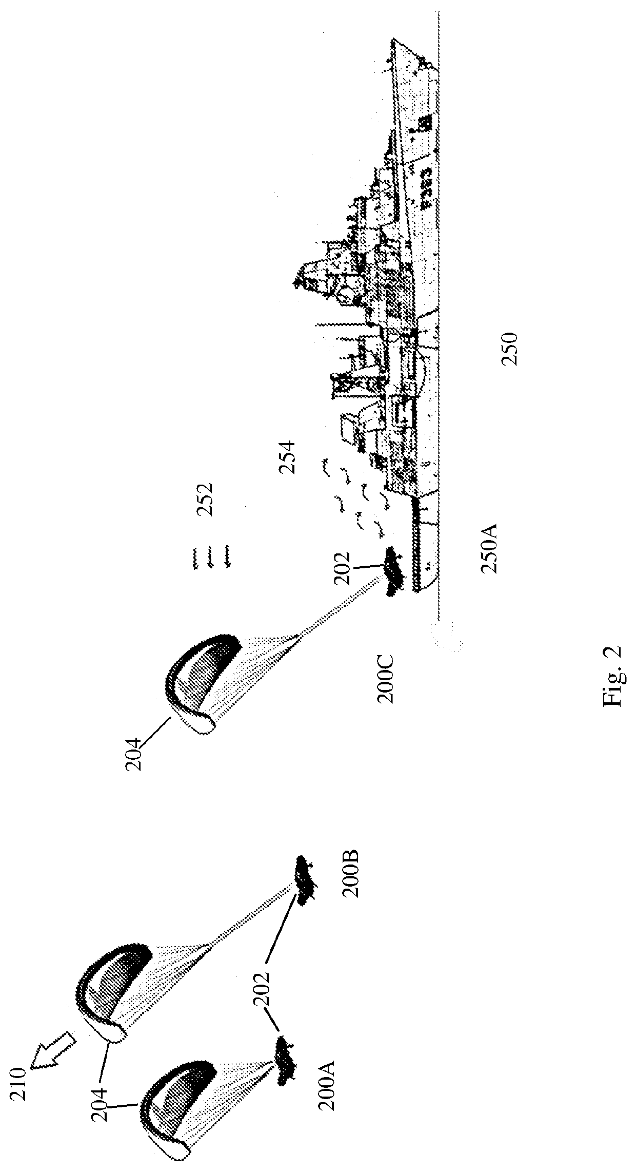 System and method for automated landing of a parachute-suspended body