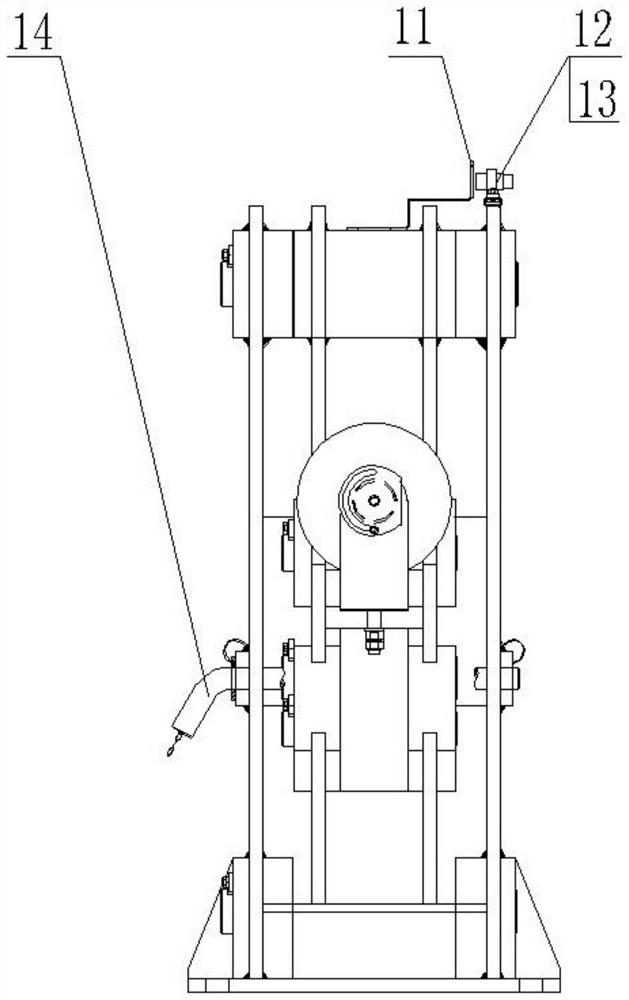 Outer supporting device for coiling block of uncoiling machine and coiling machine