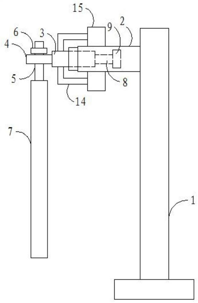 Collision occurrence detection device for stake test