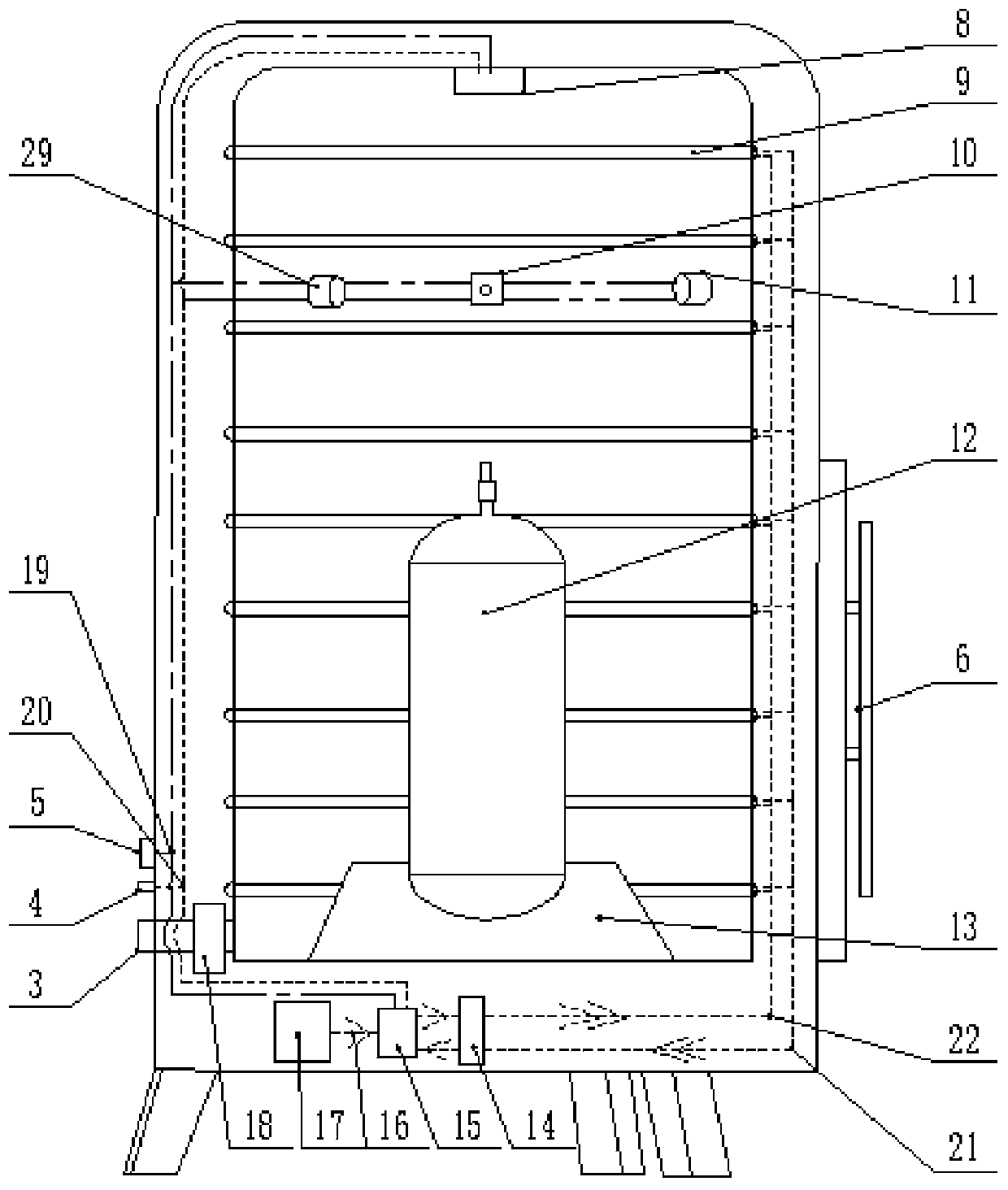 Gas sealing property simulation comprehensive detection system