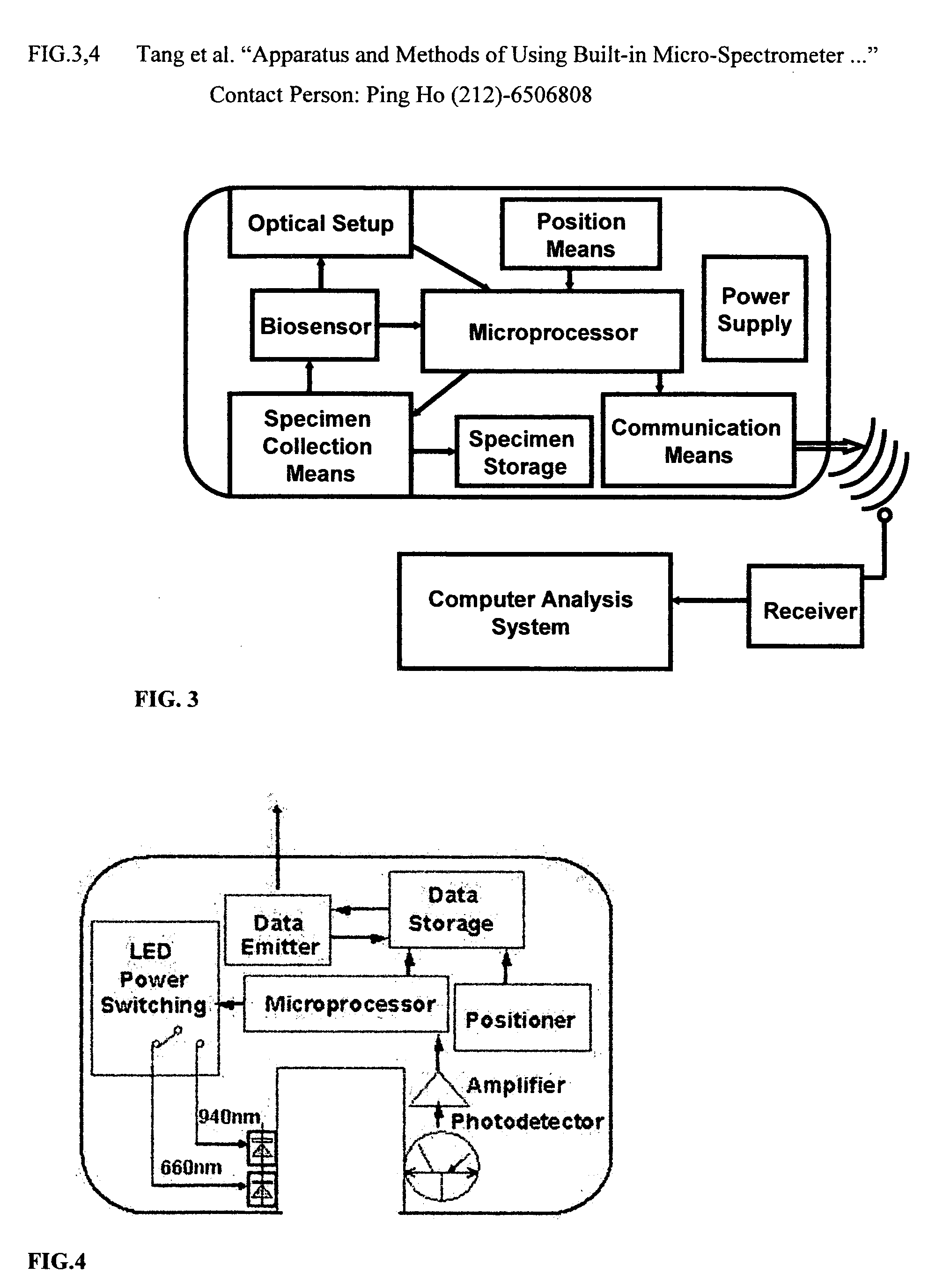 Apparatus and methods of using built-in micro-spectroscopy micro-biosensors and specimen collection system for a wireless capsule in a biological body in vivo