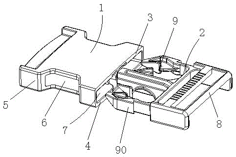 Plastic clamping part